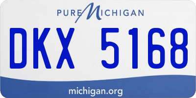 MI license plate DKX5168
