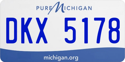 MI license plate DKX5178
