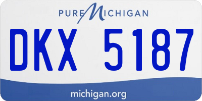 MI license plate DKX5187