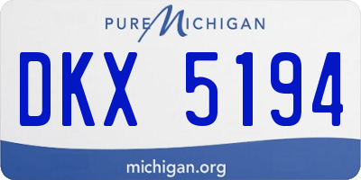 MI license plate DKX5194