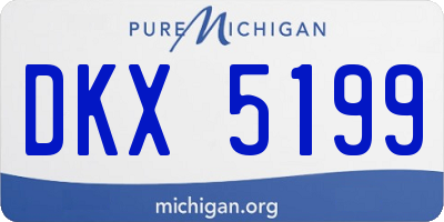 MI license plate DKX5199