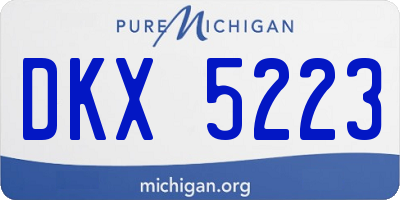 MI license plate DKX5223