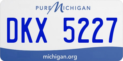 MI license plate DKX5227