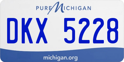 MI license plate DKX5228