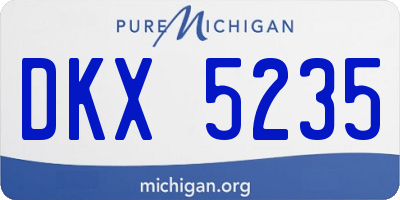 MI license plate DKX5235