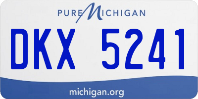 MI license plate DKX5241