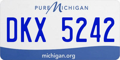 MI license plate DKX5242