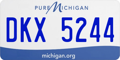 MI license plate DKX5244