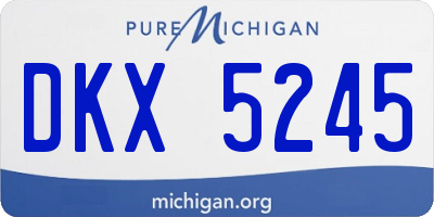 MI license plate DKX5245