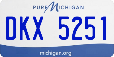 MI license plate DKX5251