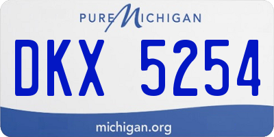 MI license plate DKX5254