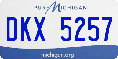 MI license plate DKX5257