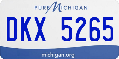 MI license plate DKX5265
