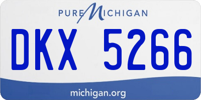 MI license plate DKX5266