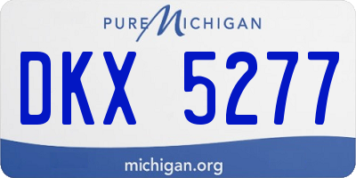 MI license plate DKX5277