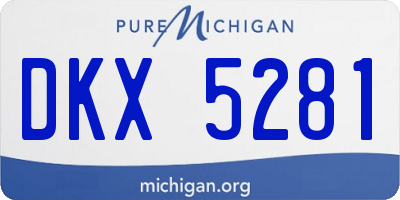 MI license plate DKX5281