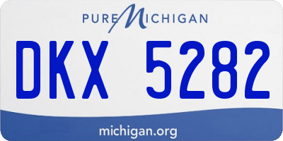 MI license plate DKX5282