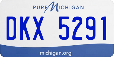 MI license plate DKX5291