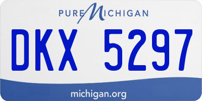 MI license plate DKX5297