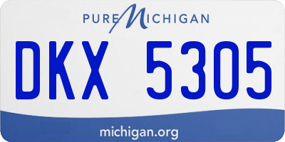 MI license plate DKX5305