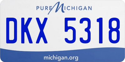MI license plate DKX5318