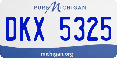 MI license plate DKX5325