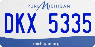 MI license plate DKX5335