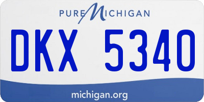 MI license plate DKX5340