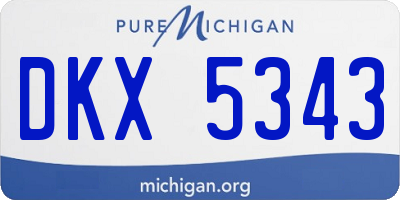 MI license plate DKX5343