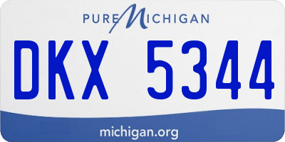 MI license plate DKX5344