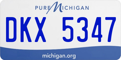 MI license plate DKX5347