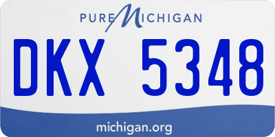 MI license plate DKX5348