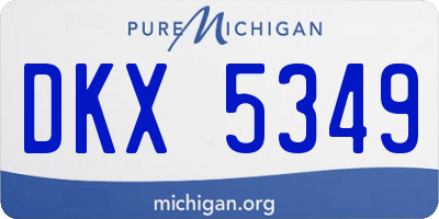 MI license plate DKX5349