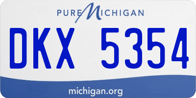 MI license plate DKX5354