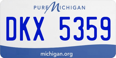 MI license plate DKX5359
