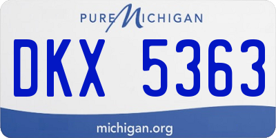 MI license plate DKX5363