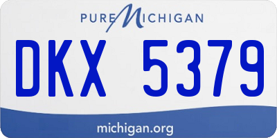 MI license plate DKX5379