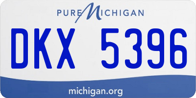 MI license plate DKX5396