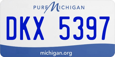 MI license plate DKX5397