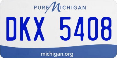 MI license plate DKX5408
