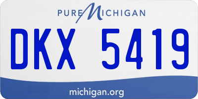 MI license plate DKX5419