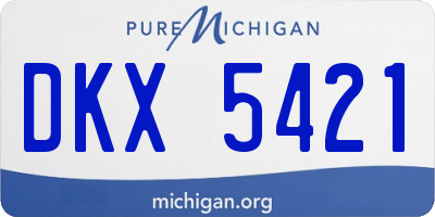 MI license plate DKX5421