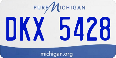 MI license plate DKX5428