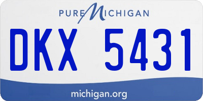 MI license plate DKX5431