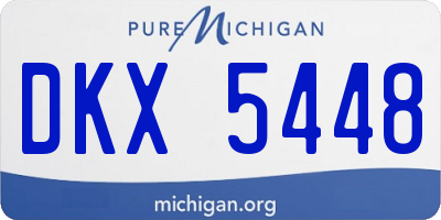 MI license plate DKX5448