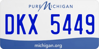 MI license plate DKX5449