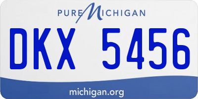 MI license plate DKX5456