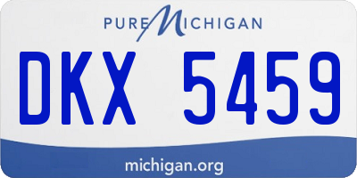 MI license plate DKX5459
