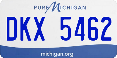 MI license plate DKX5462