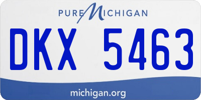 MI license plate DKX5463